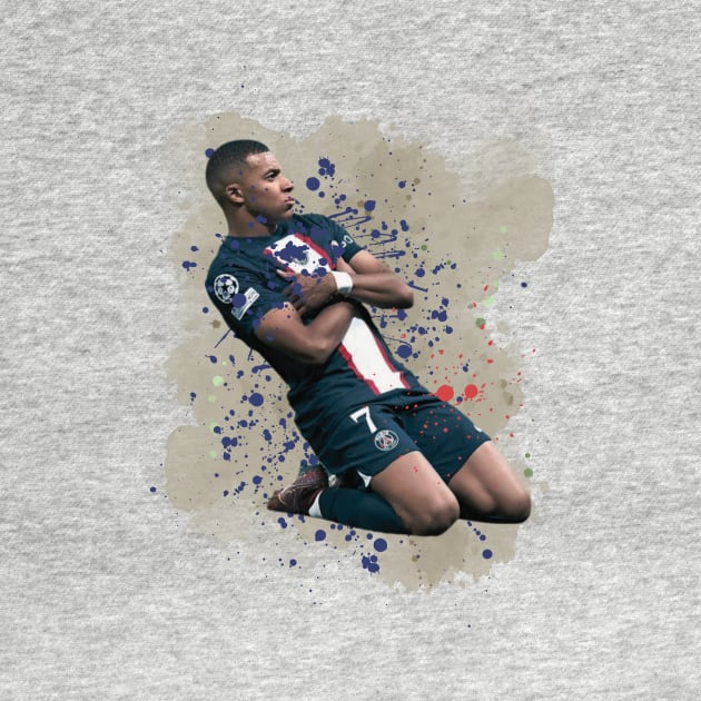 Kylian Mbappe Celebration by Lottz_Design 